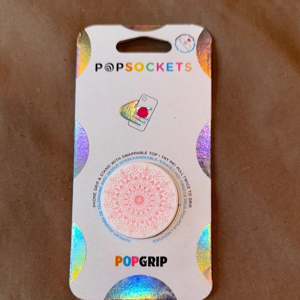 PopSocket Pink PopGrip Cover for Cell Phones